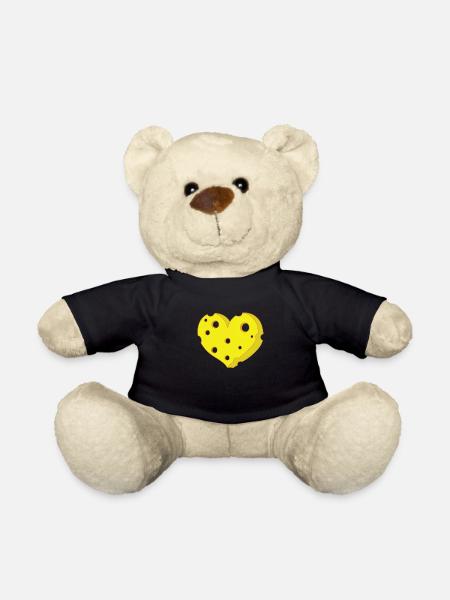 Stück Käse in Herzform - Teddy - Schwarz