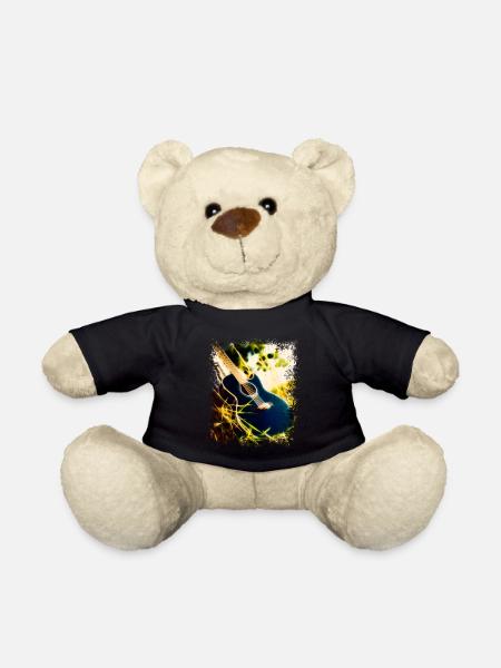 Gitarre im Gras - Teddy - Schwarz