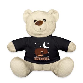 Pyjama chemise de nuit teckel - Nounours - noir - Devant