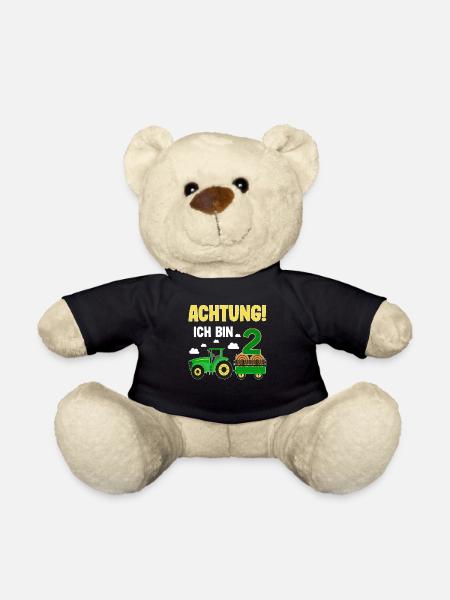 Traktor 2. Geburtstag Weg frei ich bin schon 2 - Teddy - Schwarz