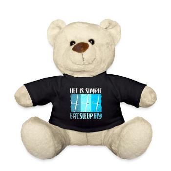 Glider Gliding Gliding Glider - Teddy Bear - black - Front