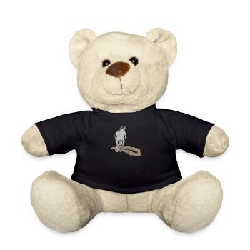 Habicht I Greifvogel Jäger Beizjagd Motiv für - Teddy - Schwarz - Vorne