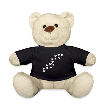 hearts - Teddy Bear - black - Front