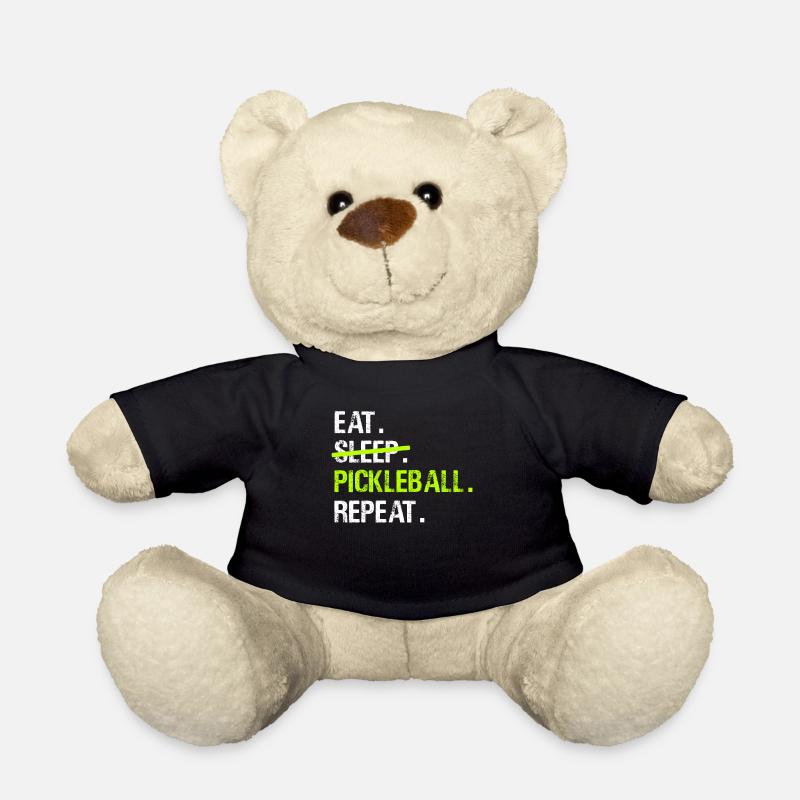 Eat Sleep Pickleball Repeat Paddleball Pickleball - Teddy - Schwarz