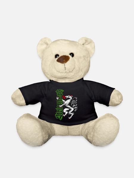 Steiermark T-Shirt Retro Panther Wappen - Teddy - Schwarz