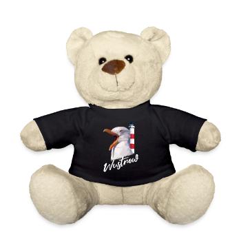 Wustrow Ostsee Urlaub Küste Möwe norddeutsch - Teddy - Schwarz - Vorne