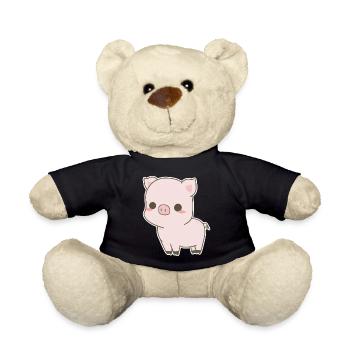 Süßes Schwein - Teddy - Schwarz - Vorne