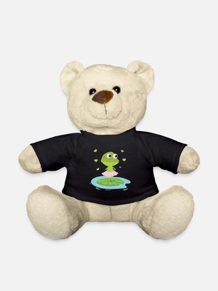 Frosch Geschenk Fröschlein Märchen Prinz Lurch - Teddy - Schwarz