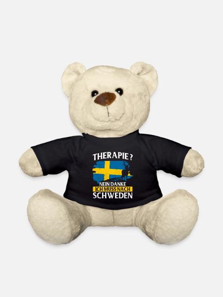 Schweden Geschenk Stockholm Schwedisch Malmö Fika - Teddy - Schwarz