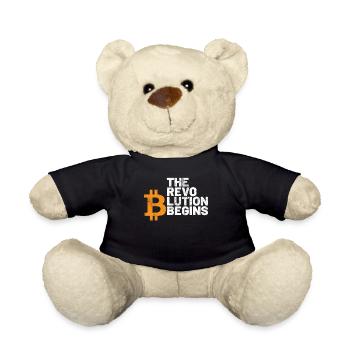 Bitcoin Blockchain Crypto Kryptowährung Geld - Teddy - Schwarz - Vorne