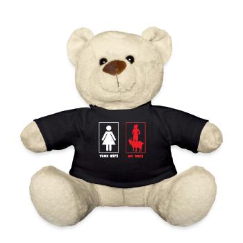 Goat Lovers - Your Wife My Wife Goat - Teddy Bear - black - Front