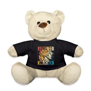 23. Geburtstag Gamer 23 Jahre - Teddy - Schwarz - Vorne