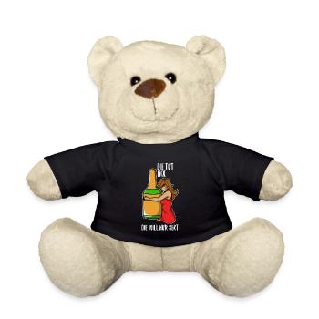 Die tut nix die will nur Sekt - Teddy - Schwarz - Vorne
