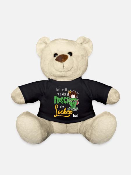 Ich weiß wo der Frosch die Locken hat - Teddy - Schwarz