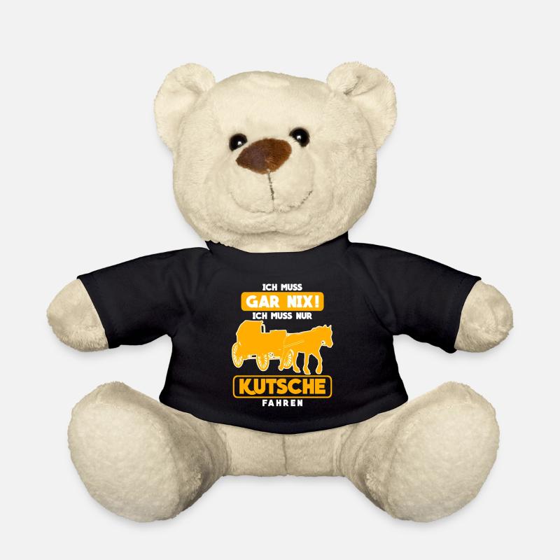 Kutsche Pferdekutsche Pferd Kutscher - Teddy - Schwarz