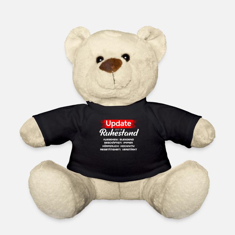 Update, jetzt im Ruhestand Geschenk Rentner Pensio - Teddy - Schwarz