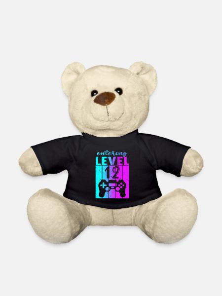 Level 12 Gaming Controller 12. Geburtstag - Teddy - Schwarz