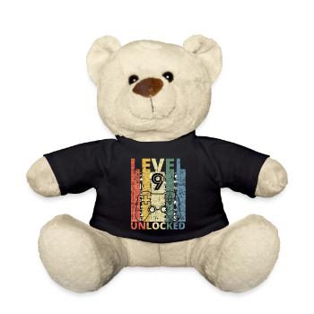 Level 9 Unlocked - Teddy Bear - black - Front