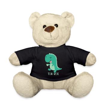 Trex Tee-Rex Dino Dinosaurier Tee Tyrannosaurus - Teddy - Schwarz - Vorne