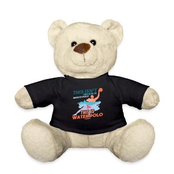 Water Polo Water Sports Aquapolo Gift - Teddy Bear - black - Front