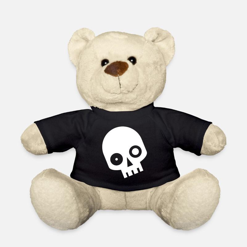 Totenkopf Totenköpfe Skully Skelett Horror - Teddy - Schwarz