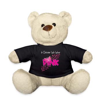 Dans October Wear Pink Butterfly Breast Cancer - Nounours - noir - Devant