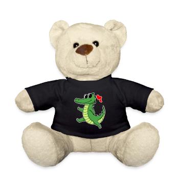 Crocodile - Teddy Bear - black - Front