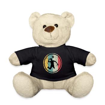 Retro Volleyball Player Beach Volleyball Player - Teddy Bear - black - Front