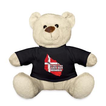 Dänemark Flagge Skandinavien Bornholm - Teddy - Schwarz - Vorne