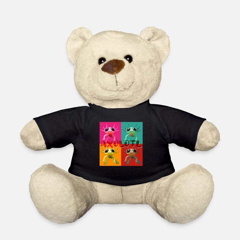 Axolotl Kunst - Teddy - Schwarz