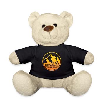 Lustiger Spruch E-Bike Berg Oder Tal Ist Mir Egal - Teddy - Schwarz - Vorne