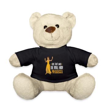Die tut nix die will nur Prosecco - Teddy - Schwarz - Vorne