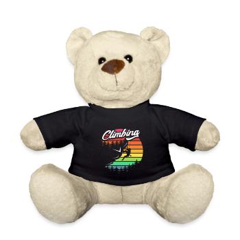 Climbing Gift Rock Climbing Mountaineering Climbing - Teddy Bear - black - Front