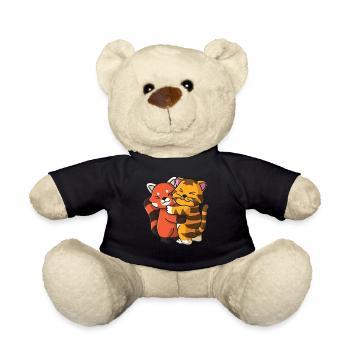 roter Panda Tiger Kätzchen niedliche Tiere - Teddy - Schwarz - Vorne