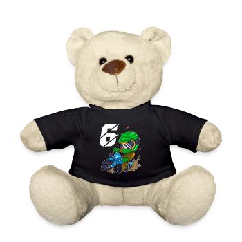 6 years Motocross children - Teddy Bear - black - Front