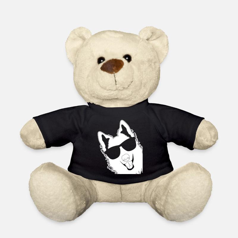 Weisser Schäferhund mit Sonnenbrille - Teddy - Schwarz