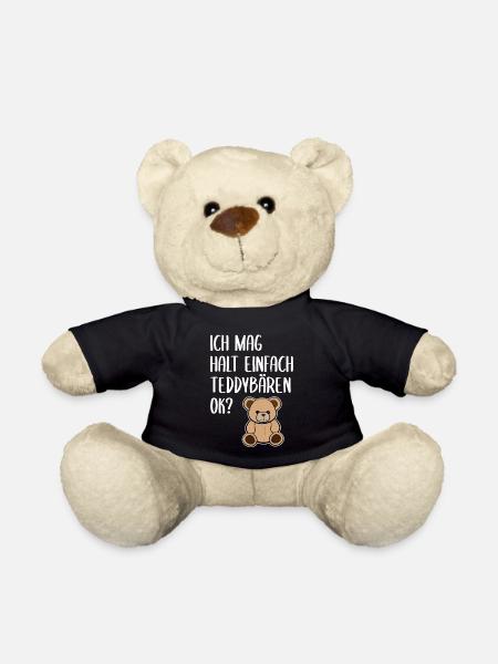 Teddybär Lustiger Spruch Teddy Plüsch Bär Geschenk - Teddy - Schwarz