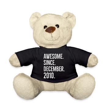 Awesome Since December 2010 - Teddy Bear - black - Front