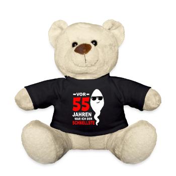 55. Geburtstag 55 Jahre 55 Jahrestag 55. Jubiläum - Teddy - Schwarz - Vorne