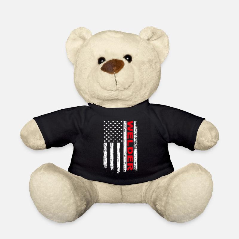 WIG Schweißer Amerika Flagge - Teddy - Schwarz