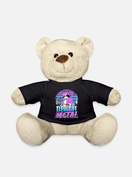 Retrowave Retro Faultier 90s Vintage Death Metal - Nounours - noir
