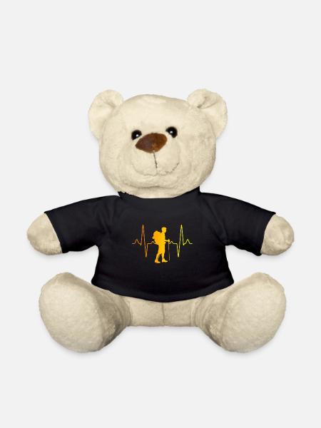 Wandern Wanderer Herzschlag - Teddy - Schwarz