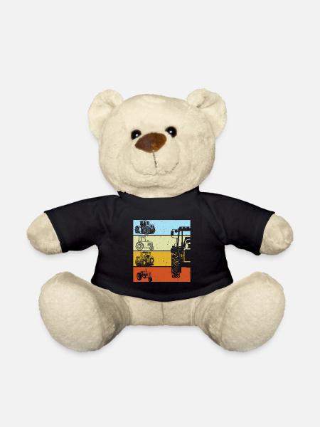 Traktor Retro Traktor Vintage Traktor Geschenk - Teddy - Schwarz