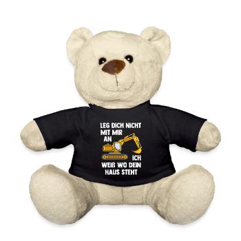 Bagger bauarbeiter - Teddy - Schwarz - Vorne
