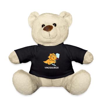 Vinodino Vinosaur Vinosaurus Rex Wine Vino - Teddy Bear - black - Front