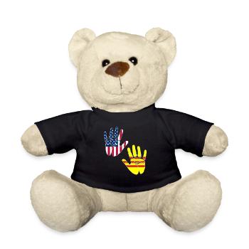 Vietnam Viet Herkunft Amerika Flagge I Geschenk - Teddy - Schwarz - Vorne