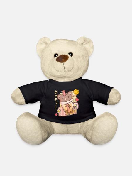 Bear Boba Tea Bubble Tea Anime Kawaii - Teddy - Schwarz