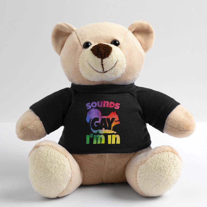 Eichhörnchen und ein Regenbogen Teddy