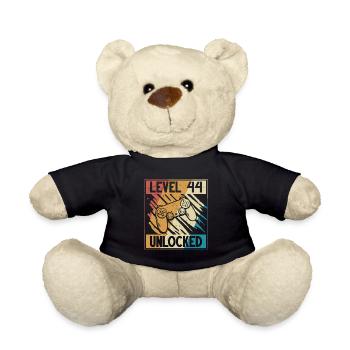 44th birthday Gamer 44 years - Teddy Bear - black - Front