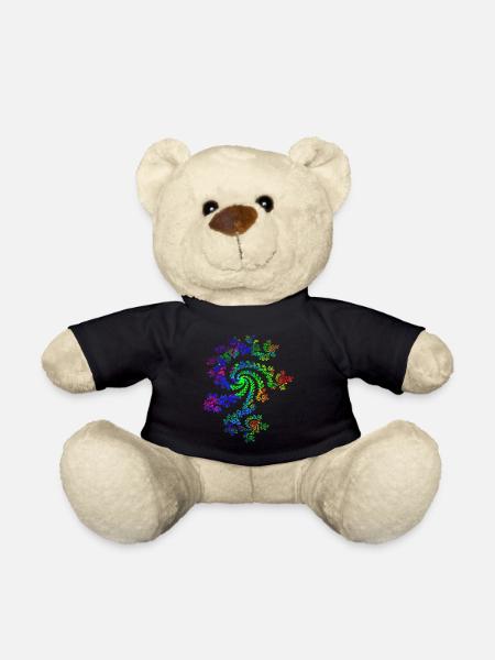 Fraktal Farbenfroh - Teddy - Schwarz